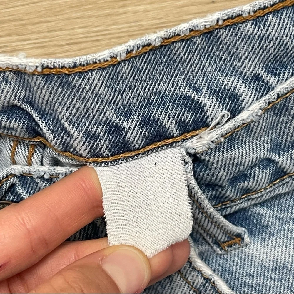 Vintage Orange Tab Levi’s Distressed Cut Off Midrise Denim Shorts Waist 28” - Picture 10 of 14